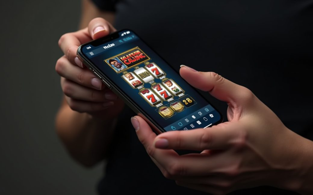 Sportzino app open on a phone showing casino slot games.