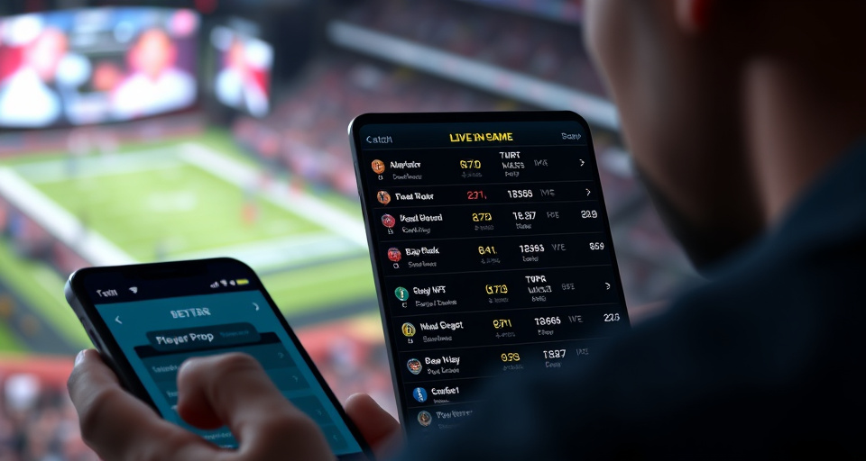 Live player prop odds updating rapidly on a sportsbook app during an active game.